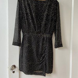Black dress with gold sequin